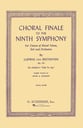 Choral Finale to the Ninth Symphony, Op. 125 SATB Choral Score cover